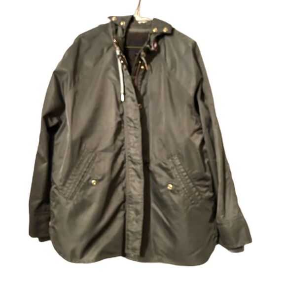 J. Crew Jacket Women's Size Medium 8 10 Green Hooded Zip Up Removable Liner - Picture 1 of 2
